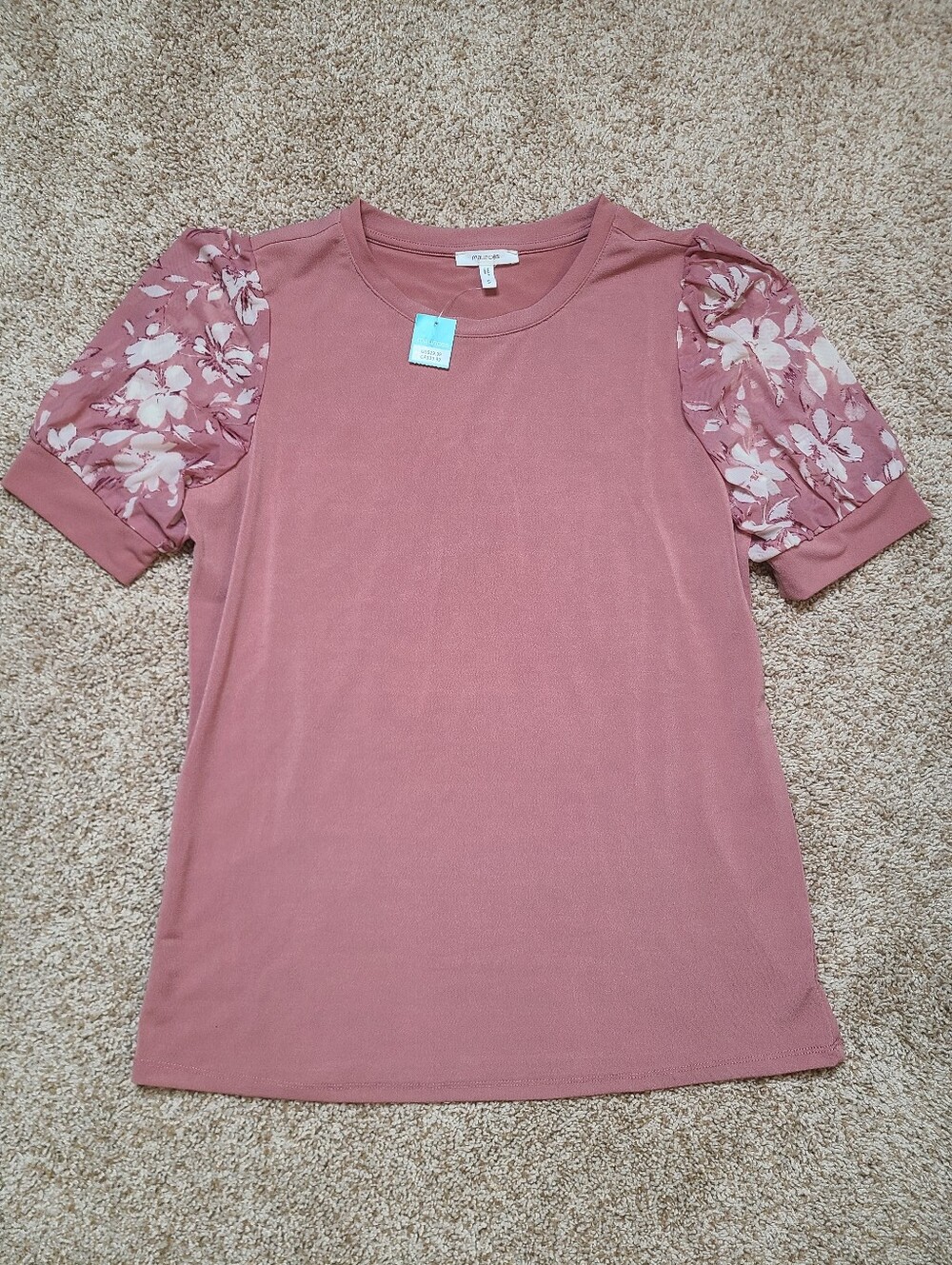 NWT Maurices Mesh Puff Sleeve Blouse